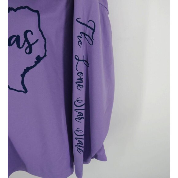 State Of Mine Women's Texas Lavender Shirt  "The Lone Star State" Sleeve NWT - Picture 3 of 4